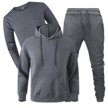 Ensemble de sport homme 3 pièces gris | Idimba.com