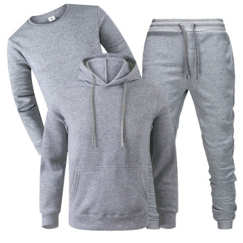 Ensemble de sport homme 3 pièces gris | Idimba.com
