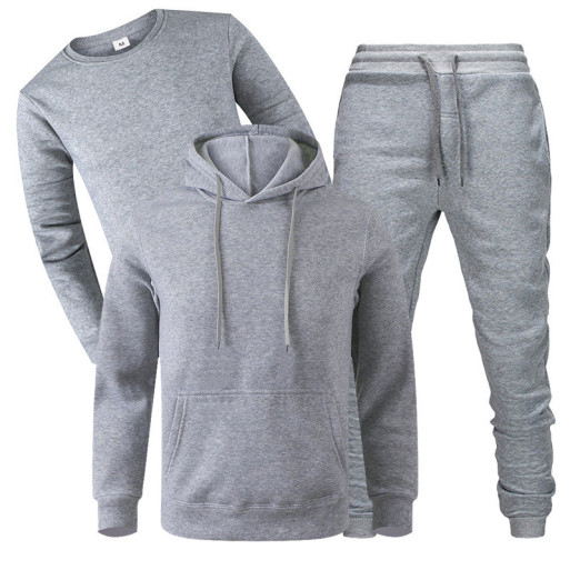Ensemble de sport homme 3 pièces gris | Idimba.com