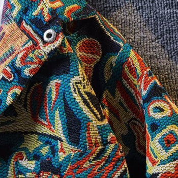 Chemise ethnique multicolore rétro homme | Idimba.com