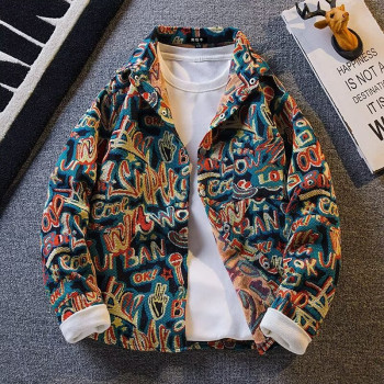 Chemise ethnique multicolore rétro homme | Idimba.com