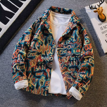 Chemise ethnique multicolore rétro homme | Idimba.com