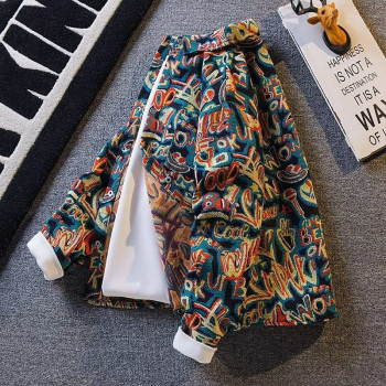 Chemise ethnique multicolore rétro homme | Idimba.com