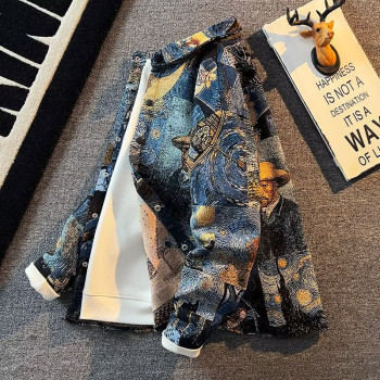 Chemise ethnique multicolore rétro homme | Idimba.com