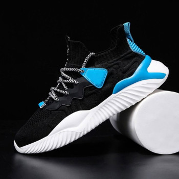 Baskets sport homme – Noir & Bleu électrique | Idimba