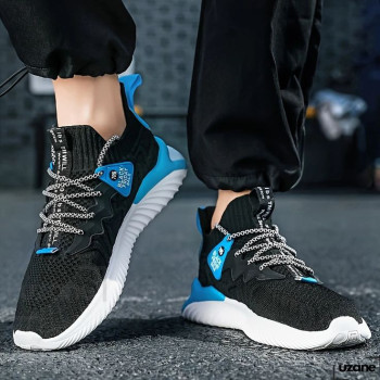 Baskets sport homme – Noir & Bleu électrique | Idimba