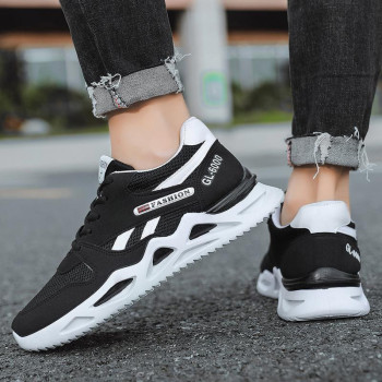 Baskets sport homme – Noir, gris et rouge | Idimba