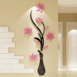 Sticker mural « Fleurs avec vase » – Décoration d'intérieur élégante et facile | Achetez maintenant