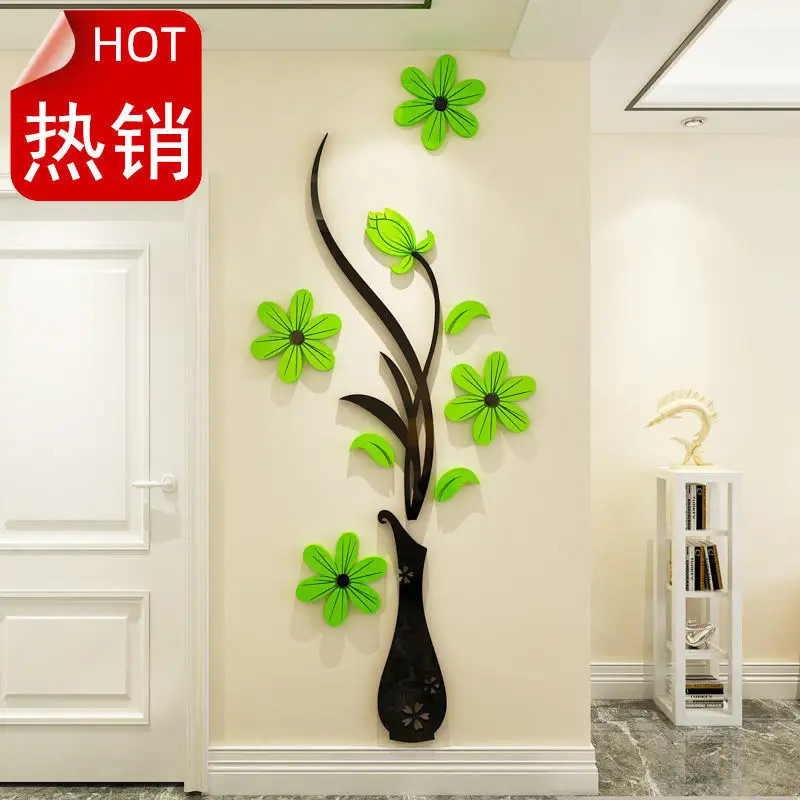 Sticker mural « Fleurs avec vase » – Décoration d'intérieur élégante et facile | Achetez maintenant